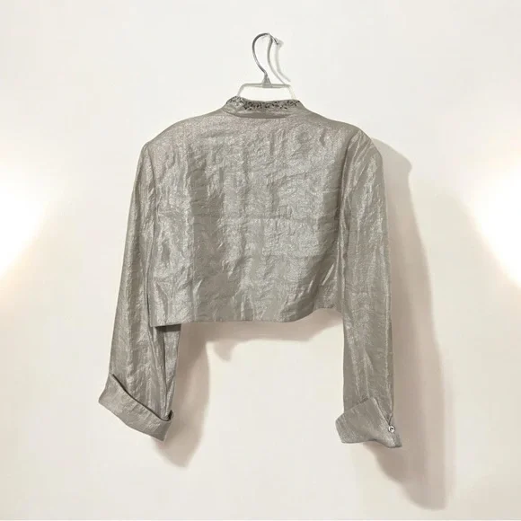 Ignite Evenings Silver Embellished Jacket - Picture 2 of 7